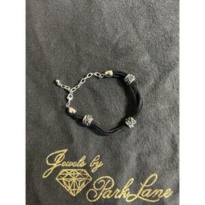 Park Lane CARRERA Black Suede Cord Bracelet With Genuine Austrian Crystals J151